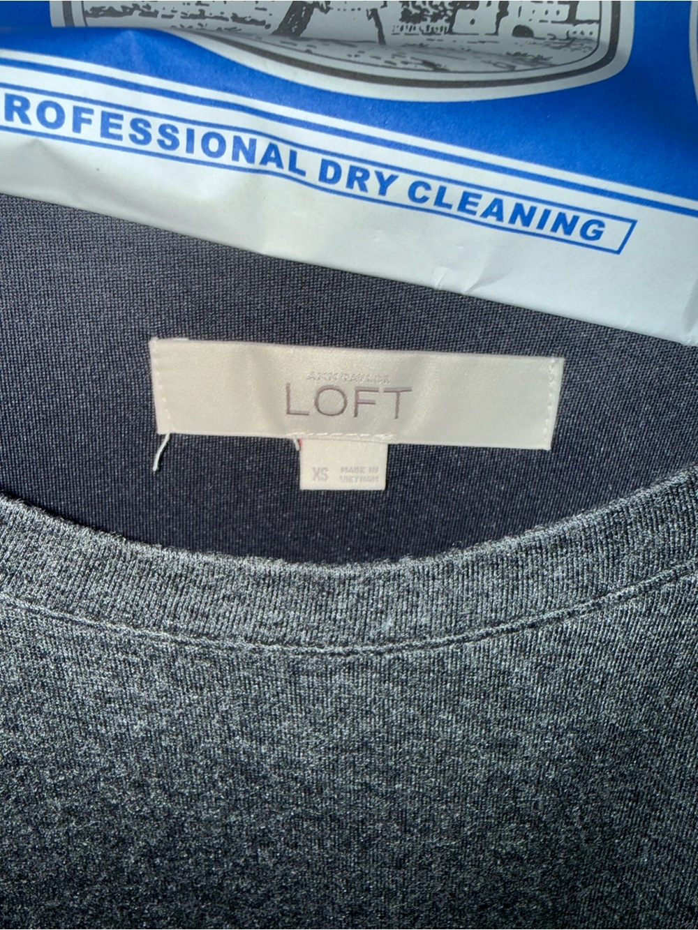 LOFT Gray Top with Wine Pleated Bottom Maxi Dress - Picture 2 of 4